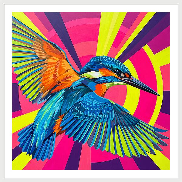 Vibrant Kingfisher In Flight