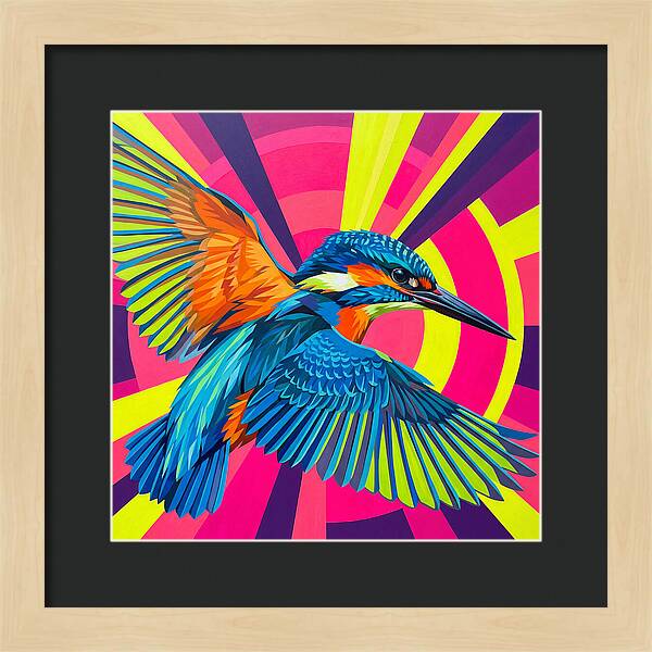 Vibrant Kingfisher In Flight