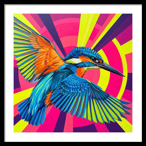 Vibrant Kingfisher In Flight