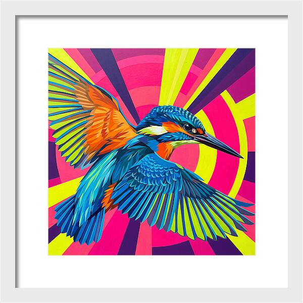 Vibrant Kingfisher In Flight