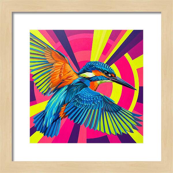 Vibrant Kingfisher In Flight