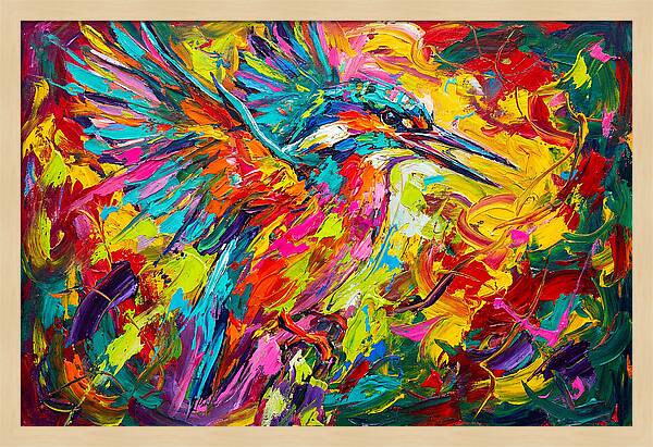 Vibrant Kingfisher In Motion