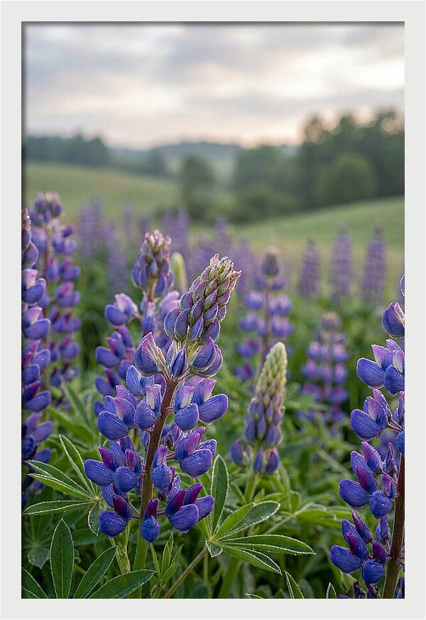 Vibrant Lupine Blooms In New Zealand