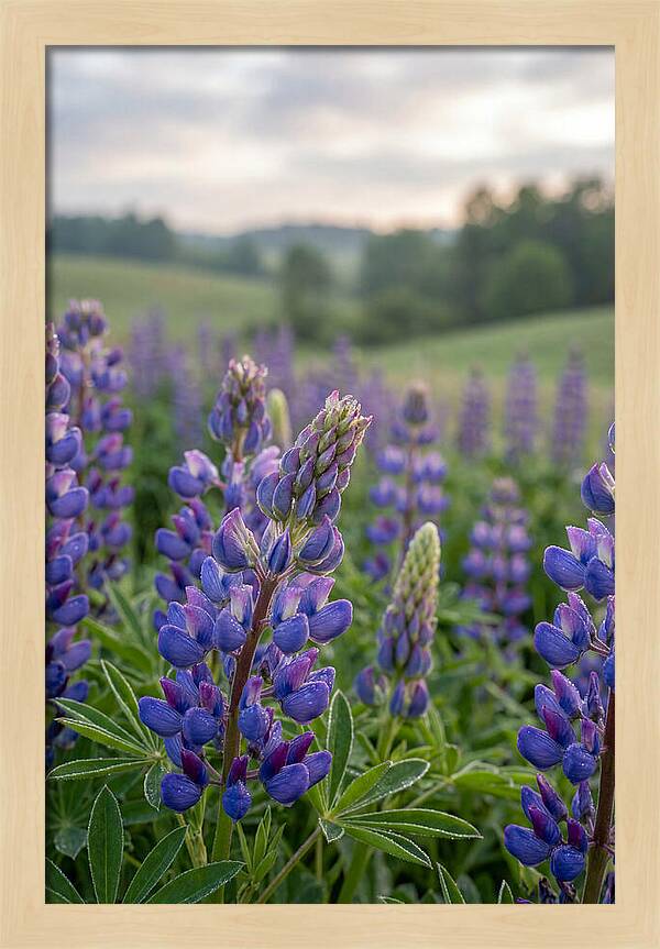 Vibrant Lupine Blooms In New Zealand