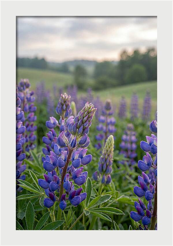 Vibrant Lupine Blooms In New Zealand