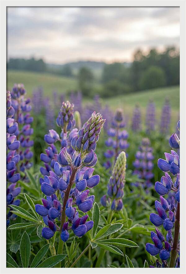 Vibrant Lupine Blooms In New Zealand