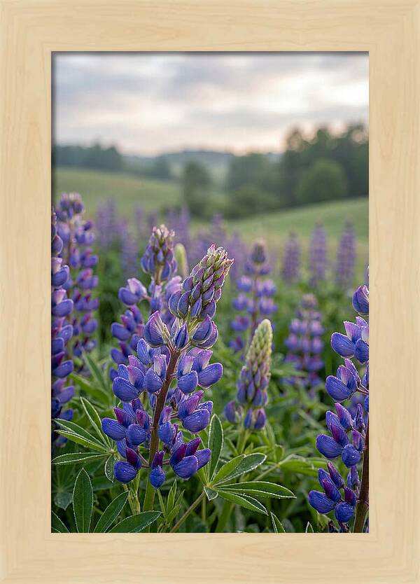 Vibrant Lupine Blooms In New Zealand