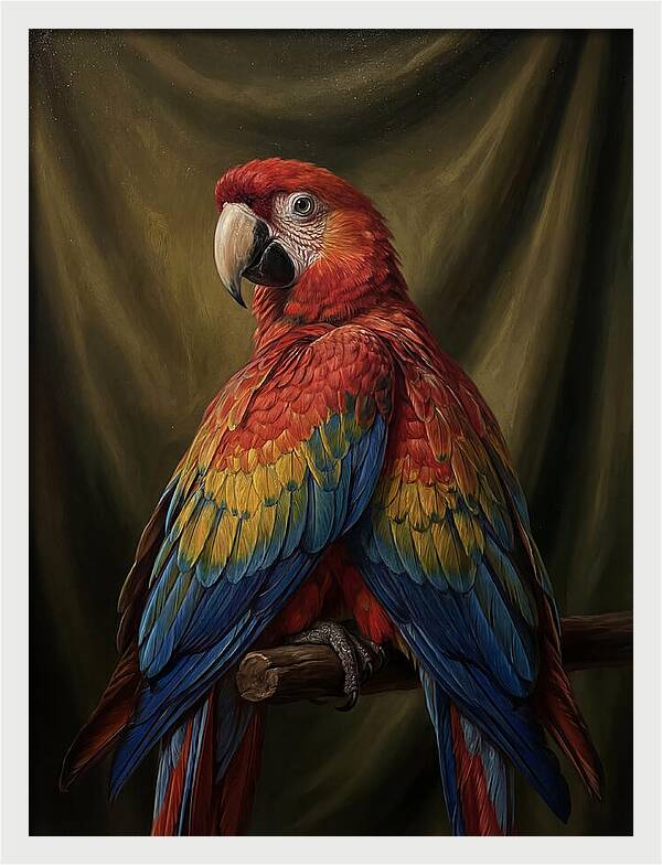 Vibrant Macaw Closeup