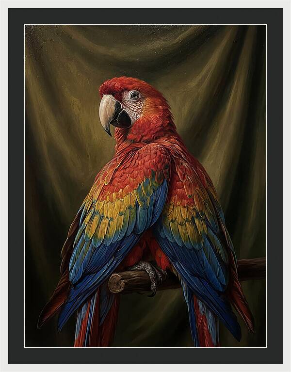 Vibrant Macaw Closeup