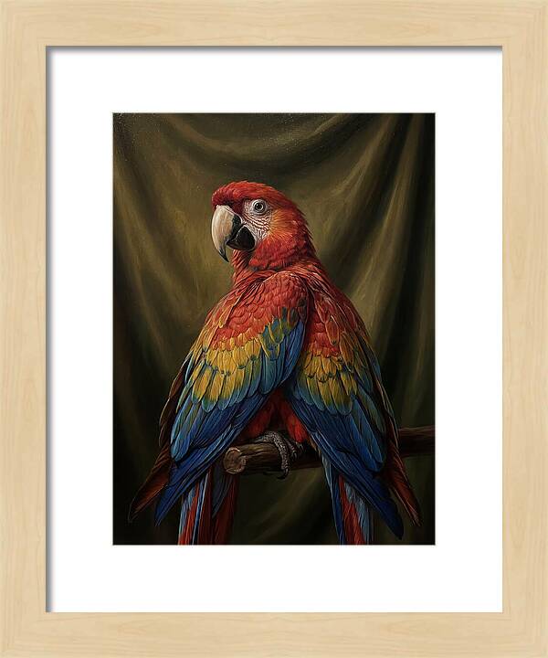 Vibrant Macaw Closeup