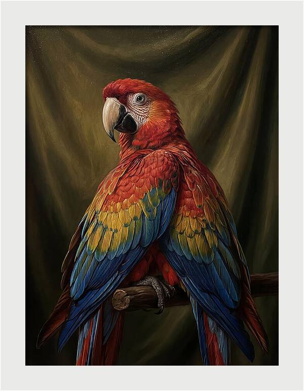 Vibrant Macaw Closeup