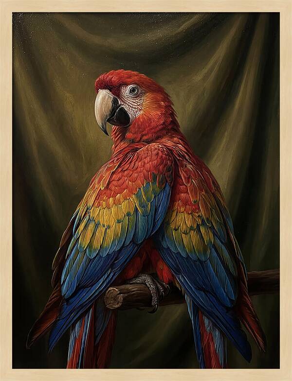 Vibrant Macaw Closeup