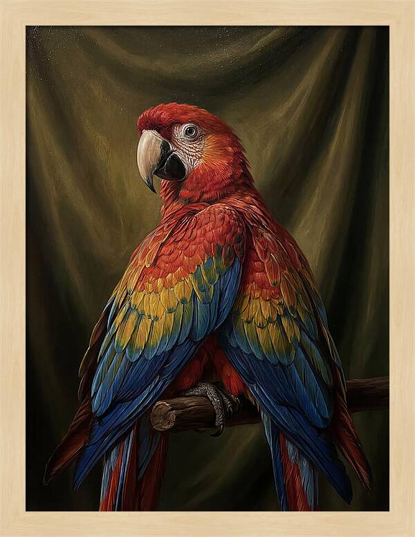 Vibrant Macaw Closeup