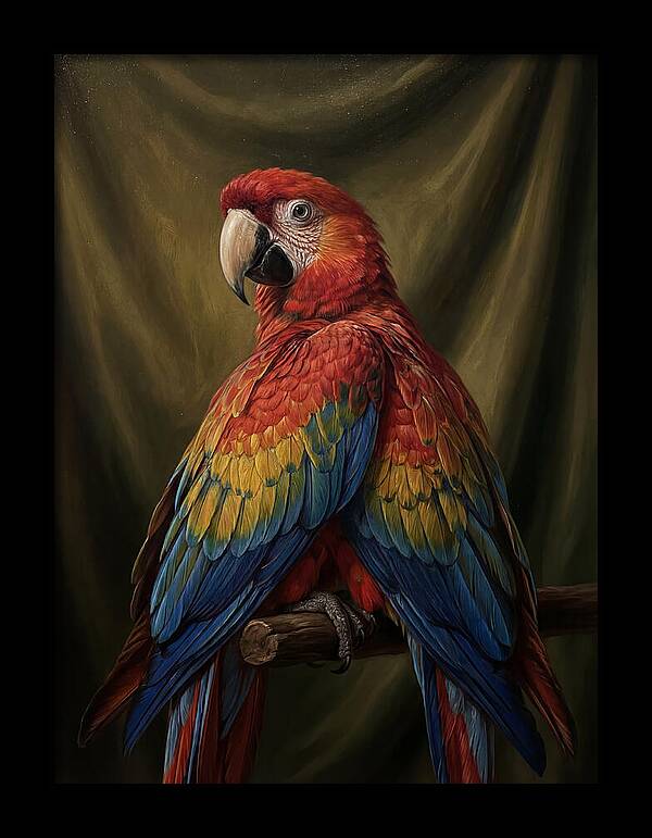 Vibrant Macaw Closeup