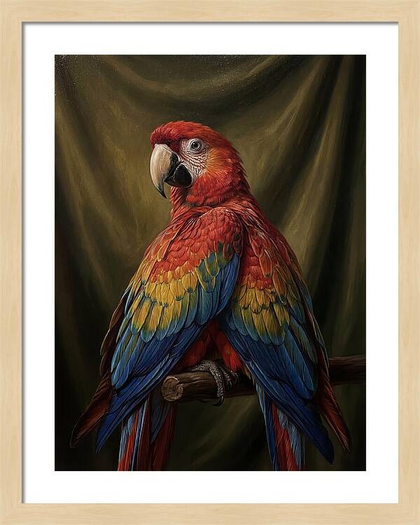 Vibrant Macaw Closeup