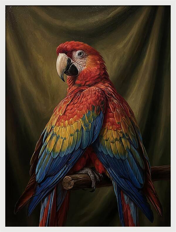 Vibrant Macaw Closeup