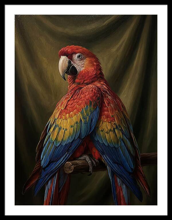 Vibrant Macaw Closeup