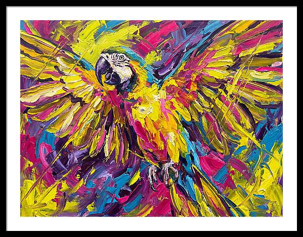 Vibrant Macaw In Flight