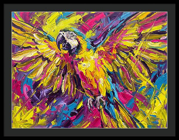 Vibrant Macaw In Flight