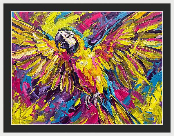Vibrant Macaw In Flight