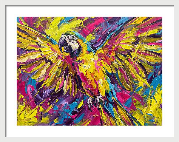 Vibrant Macaw In Flight