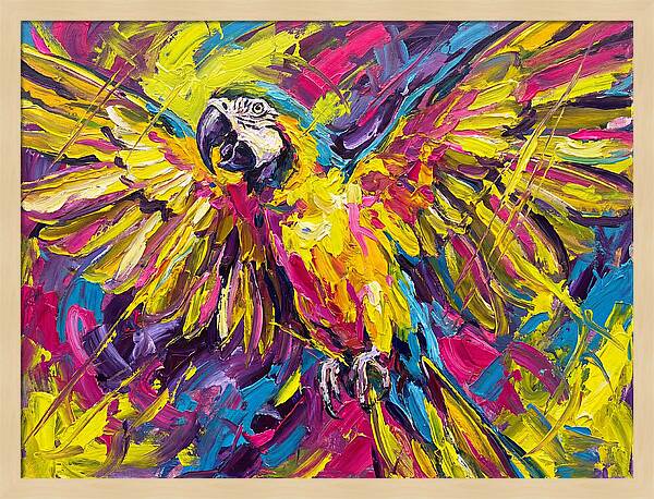 Vibrant Macaw In Flight