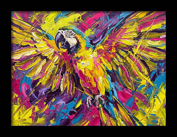Vibrant Macaw In Flight