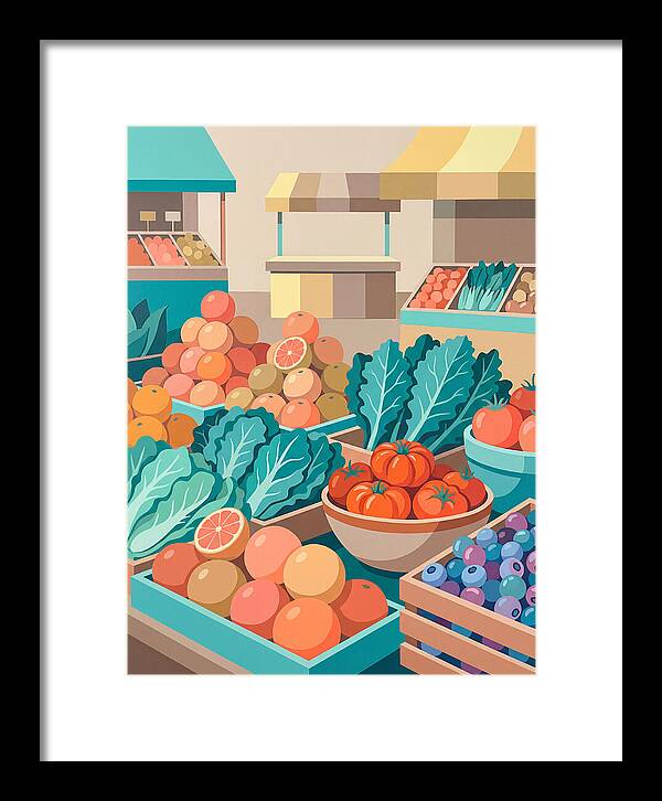 Vibrant Market Produce Display
