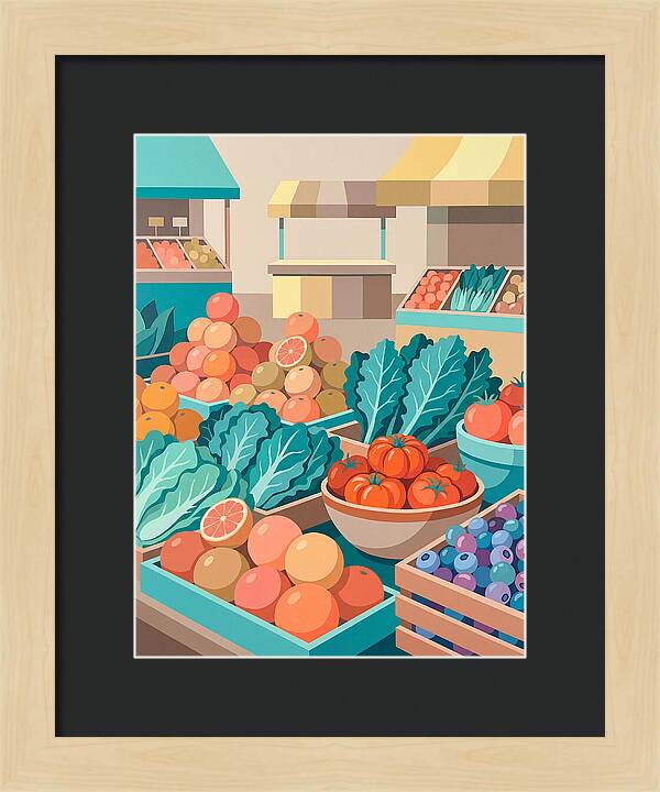 Vibrant Market Produce Display