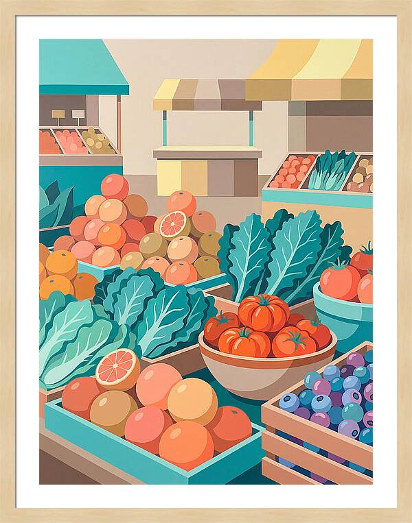 Vibrant Market Produce Display