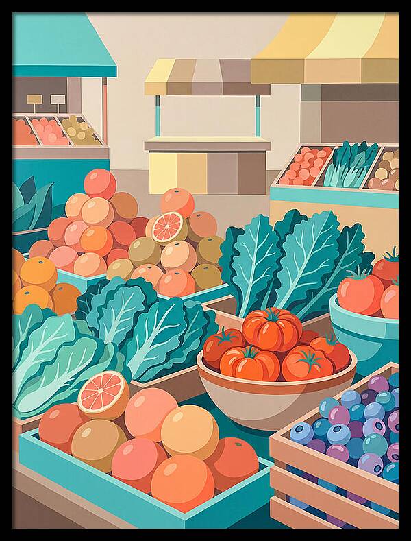 Vibrant Market Produce Display