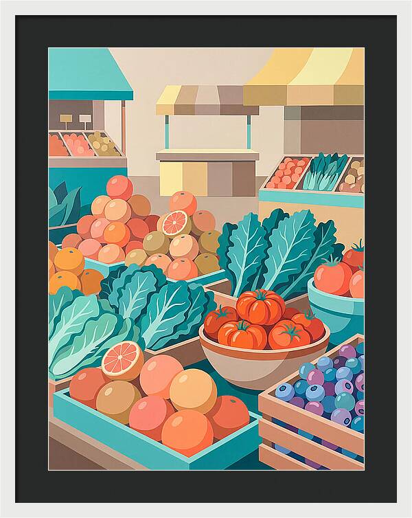 Vibrant Market Produce Display