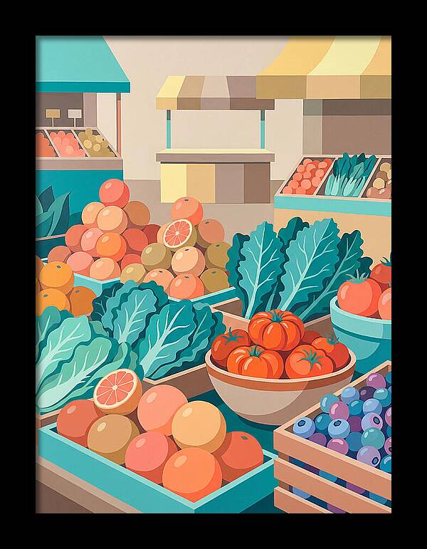Vibrant Market Produce Display
