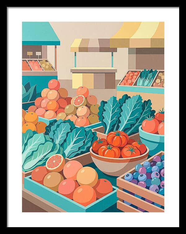 Vibrant Market Produce Display