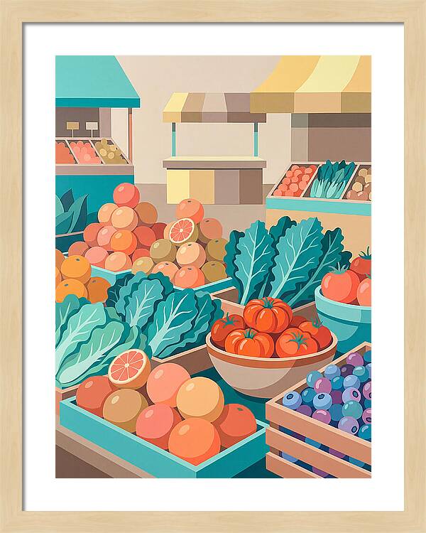 Vibrant Market Produce Display