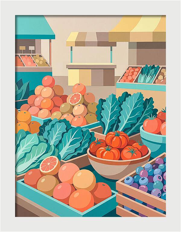 Vibrant Market Produce Display