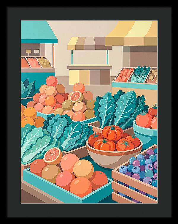 Vibrant Market Produce Display