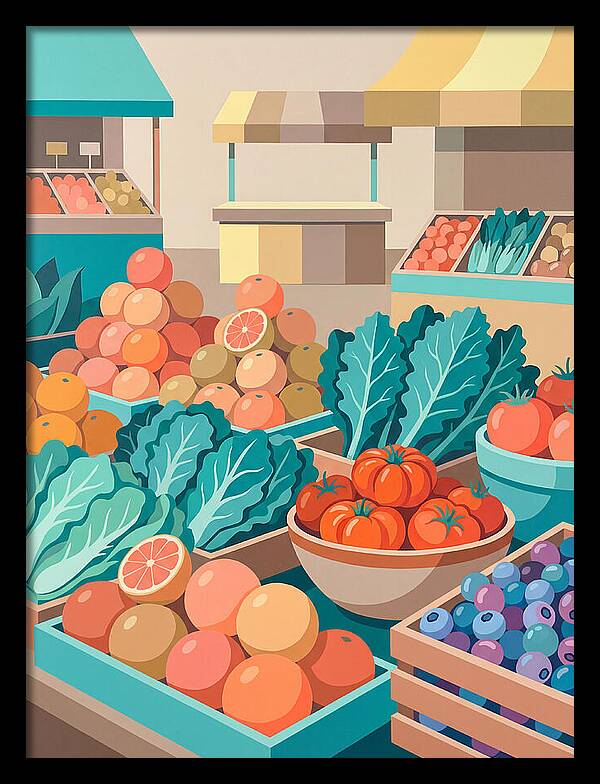 Vibrant Market Produce Display
