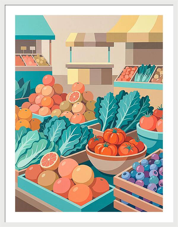 Vibrant Market Produce Display
