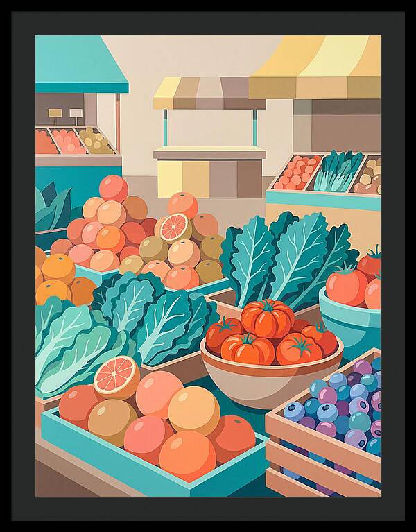 Vibrant Market Produce Display