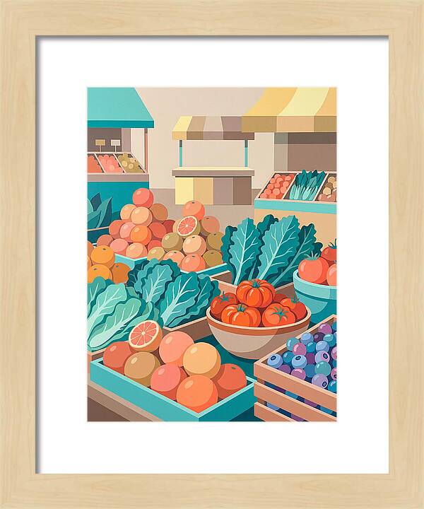 Vibrant Market Produce Display