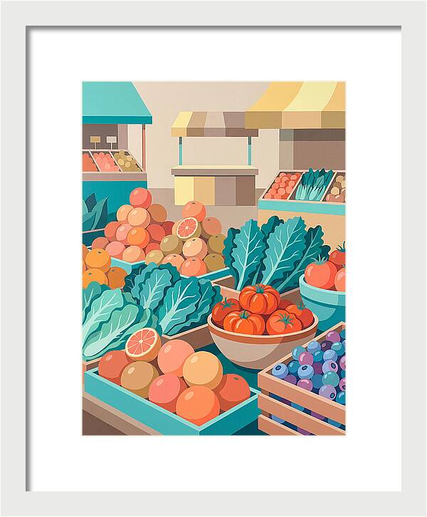 Vibrant Market Produce Display