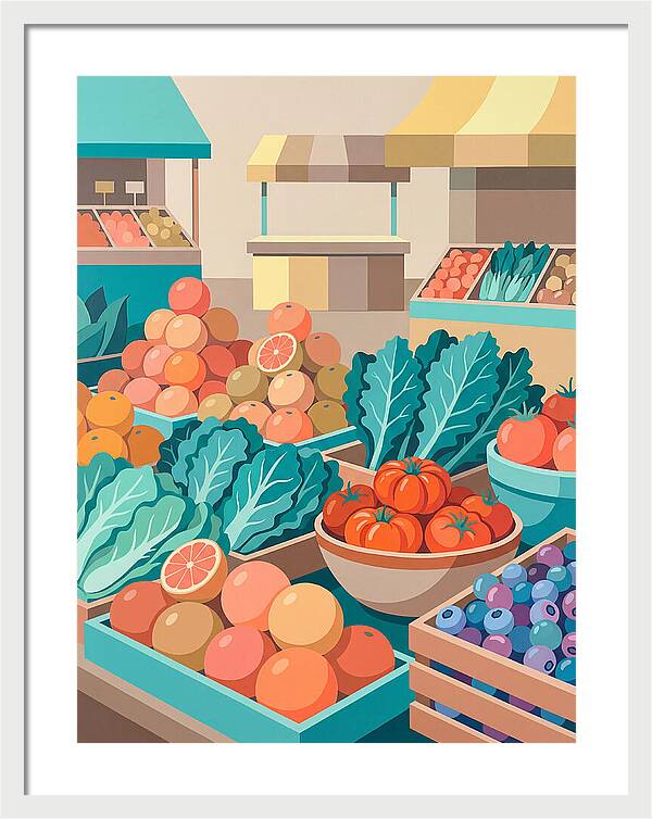 Vibrant Market Produce Display