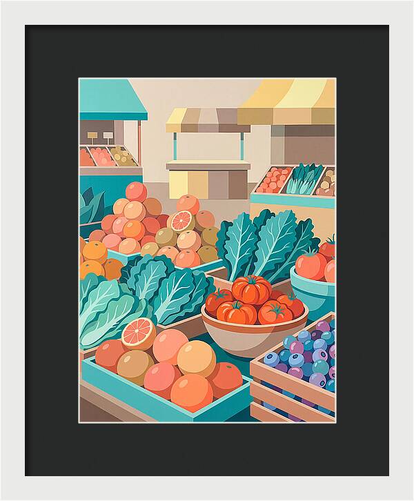Vibrant Market Produce Display