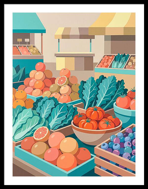 Vibrant Market Produce Display