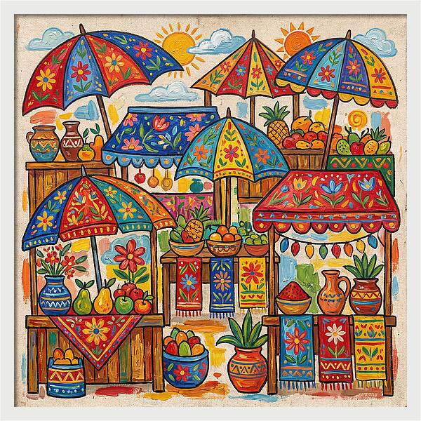Vibrant Marketplace Encounter