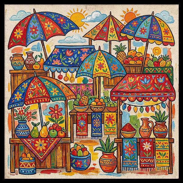 Vibrant Marketplace Encounter