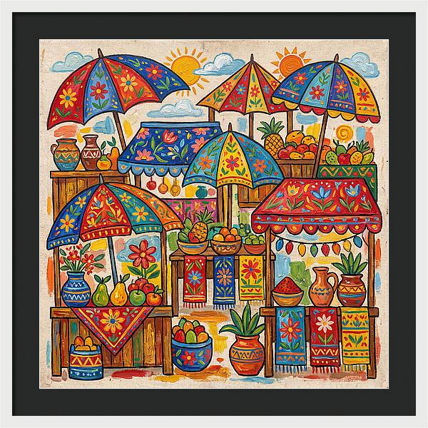 Vibrant Marketplace Encounter