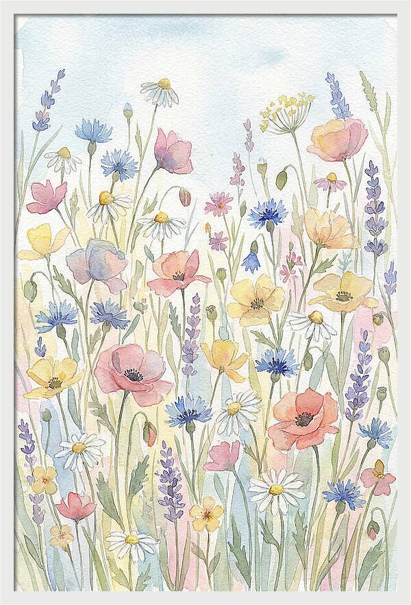 Vibrant Meadow Flora Display