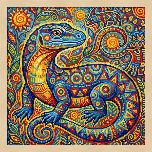 Vibrant Monitor Lizard